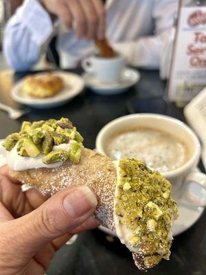 Pistachio cannoli with fresh ricotta is my personal fav!