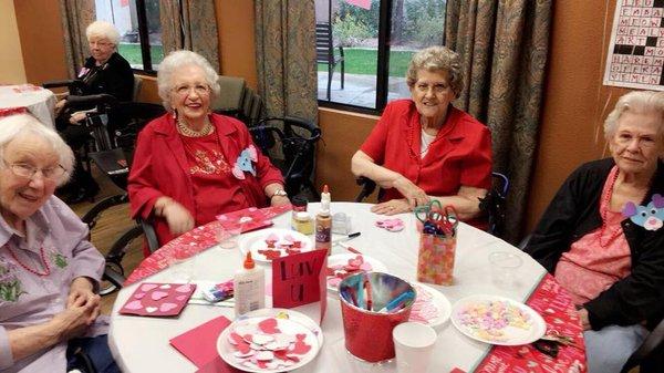 Solterra ladies enjoying our annual Valentine's Day Social.