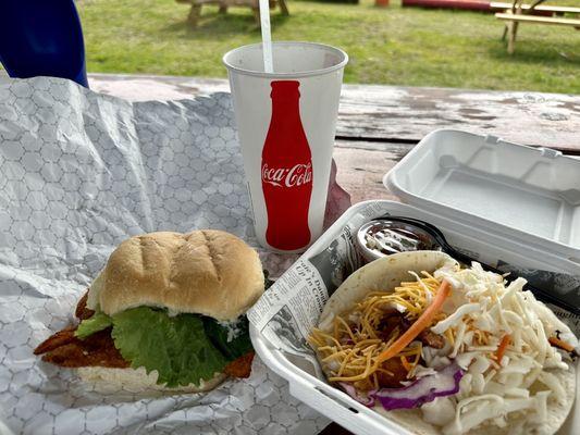 Whitefish sandwich and whitefish taco