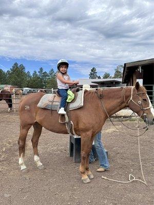 Getting ready for our trail ride!!