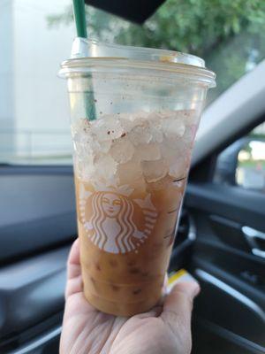 Venti full of ice. Disappointing.