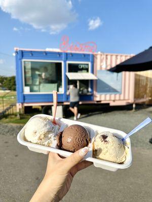 Tasting trio - highly recommend "damn good chocolate" and "banana pudding"