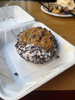 Melted ice cream sandwich