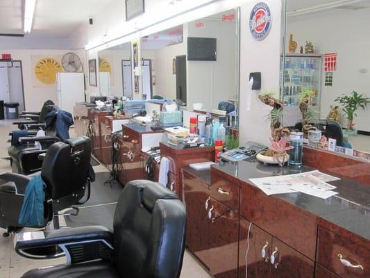 Authentic barber shop here.