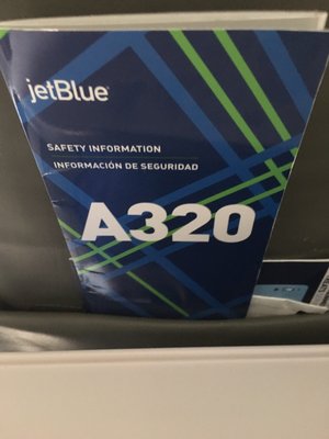 All you need to know about JetBlue's Airbus A320 is inside this pamphlet!