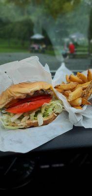 Single with cheese and small fries. So good.