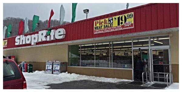 Shop Rite is open when almost every road into and out of town is closed.  Thank you, Shop Rite.