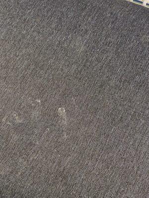 Stains on lounger in hotel room