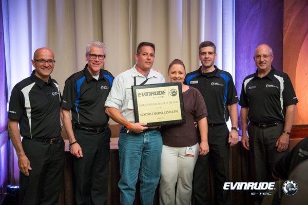 Suncoast wins one of their many "Dealer of the Year" awards