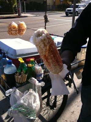 If u chill outside the corn on stick cart will come!