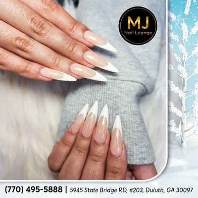 When in doubt, go classic with white French tips - simplicity meets elegance for the perfect nail solution!