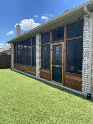 Screened in patio exterior