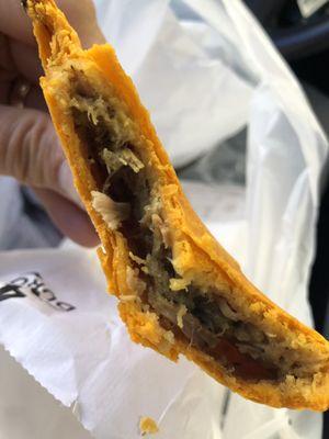 Curry Chicken Patty exposed