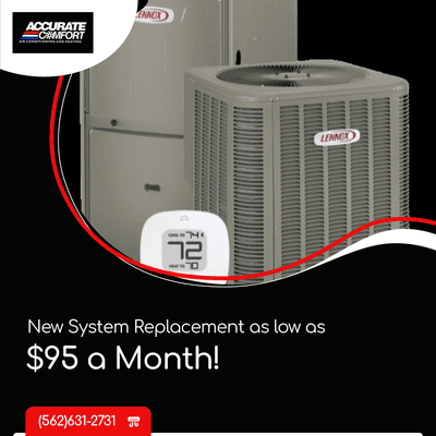 New System Replacement special! AS LOW AS $95 A MONTH!!