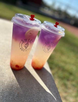 strawberry cosmic lemonade with lychee jelly (don't forget the jellies if you're into that. Chef's kiss)