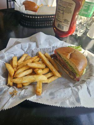 Ring of Fire Burger and Fries