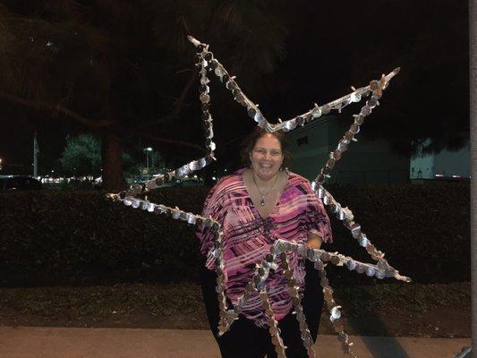 As they were putting up the Christmas Stars on the light posts, we took the opportunity to snap a few pics!