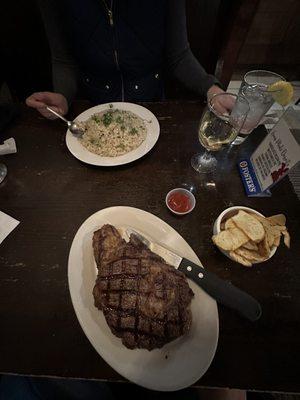 Steak and risotto