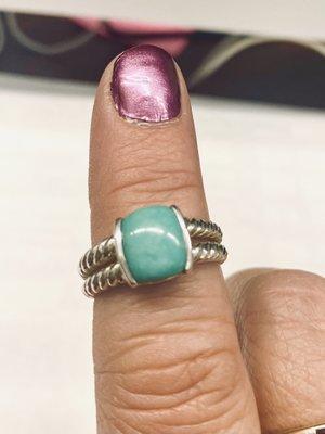 Silver turquoise ring