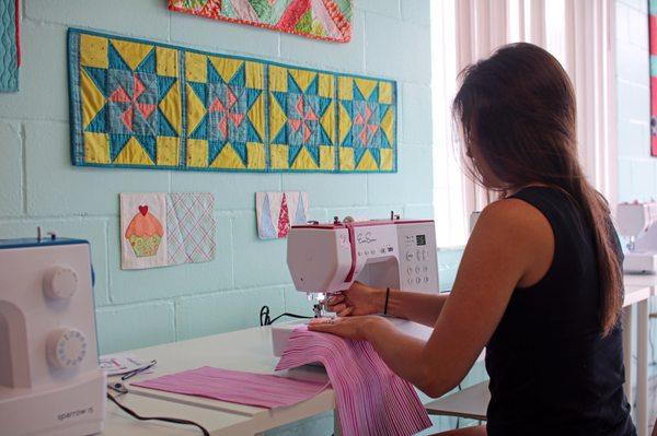 Learn how to sew and Quilt at The Sewing Coop.