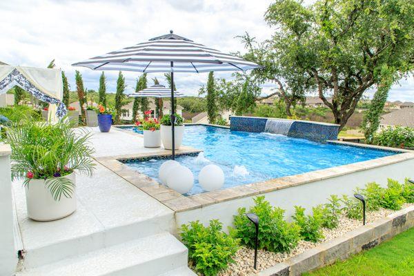 This pool was designed to stand out amongst the beautiful scenery