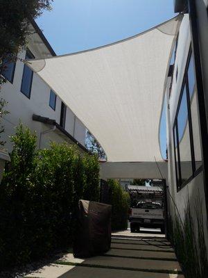 Shade Sail Between 2 Walls