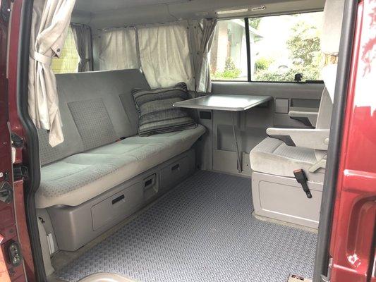 Living room on wheels. Becomes a bedroom in a minute.