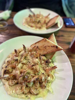 Fettuccine Alfredo Shrimp & Grits