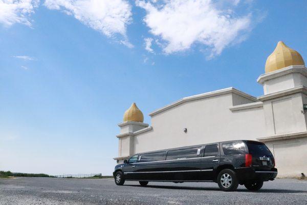 Our Cadillac Escalade limousine taking a break at The Great Saltair.