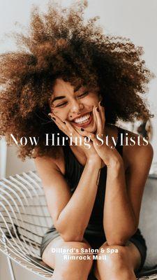 Now Hiring Stylist! Call to get information at 406-656-3510.