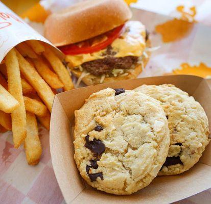 DELICIOUS COOKIE, BURGER, AND FRIES COMBO BY HOLY COW BURGERS AMAZING THANKSGIVING WEEK SPECIAL