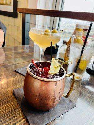 Michigan Moscow Mule and Dirty Martini