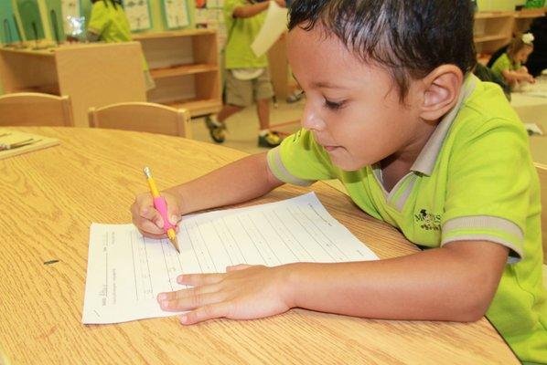 Primary Classroom 3 yrs- 6 Yrs.  Writing