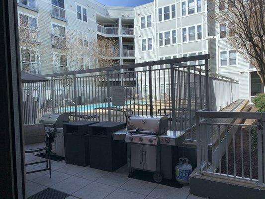 Grill area and pool