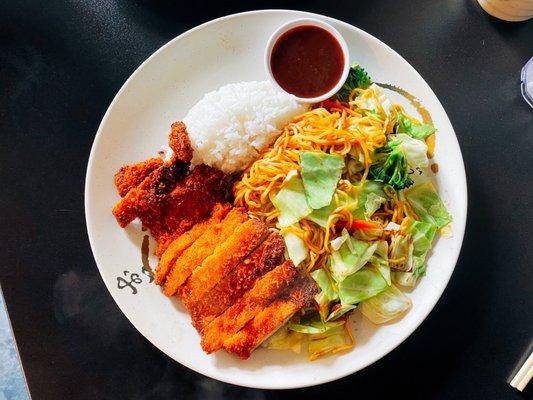 Yakisoba and Katsu Combination