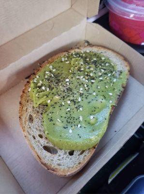 Avocado toast with sesame seeds