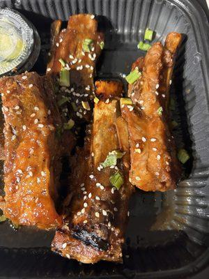 These are the glazed ribs, so tender they were falling off the bone!! So delicious!!