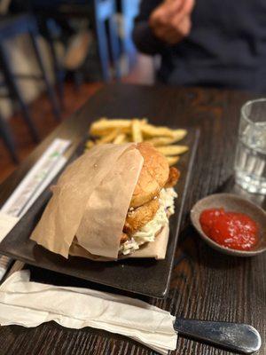 Soft-shell crab sandwich