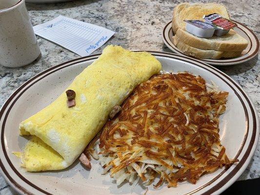 Meat lovers omelet