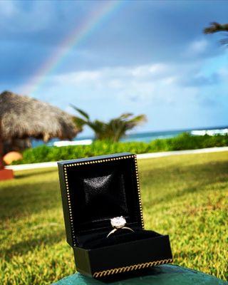 The ring actually caused a rainbow!