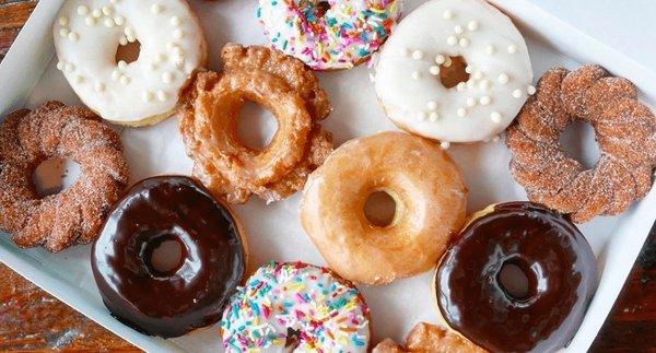 My variety of donuts I got today!!!