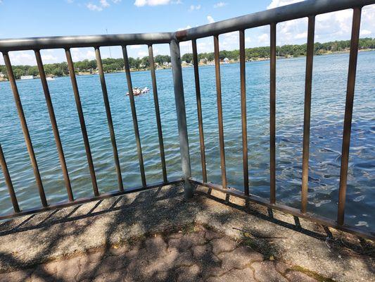 Bench sitting obscures the view if you're not tall