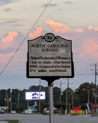 North Carolina Sorosis Historical Marker, Wilmington