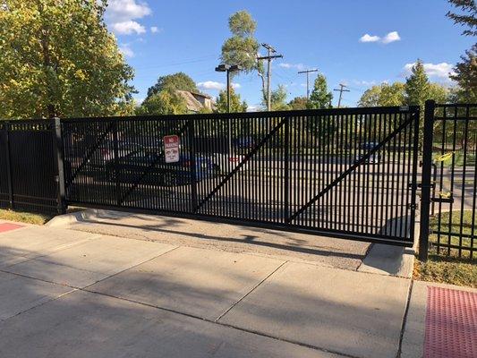 Ornamental Aluminum Slide Gate With Optional Spacing To Comply With UL-325