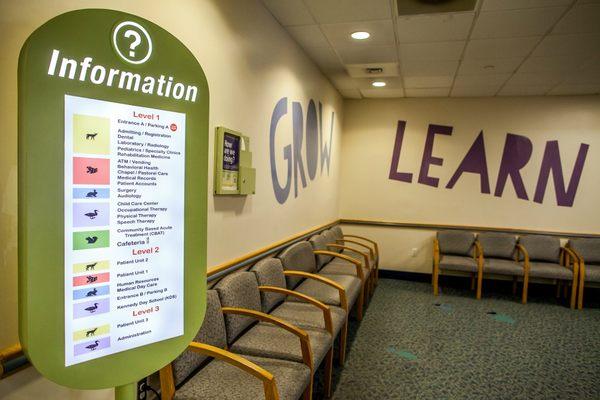 Campus directory in the Outpatient waiting area