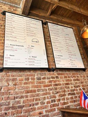 Menu board