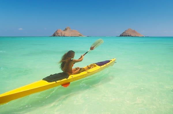 Kayaking to the Mokulua Islands in Kailua