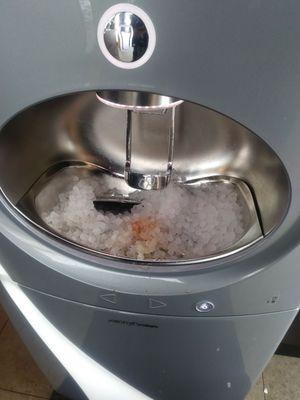 Soda Machine filled with ice...wow