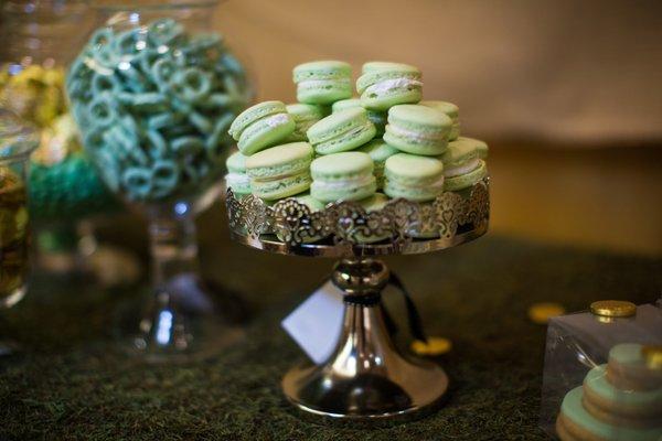 Macarons to match Wedding Color Scheme