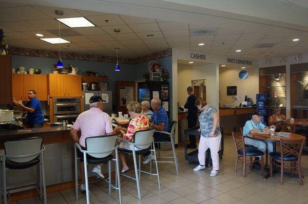 Dine while you wait or shop at our full service dealership cafe